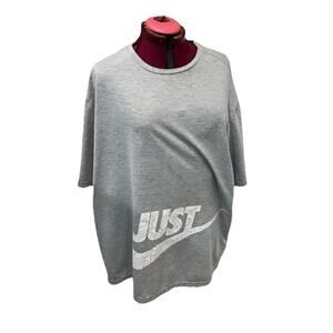 Just Nike Big Logo T-shirt, Gray, Unisex, 3XL. {132}.